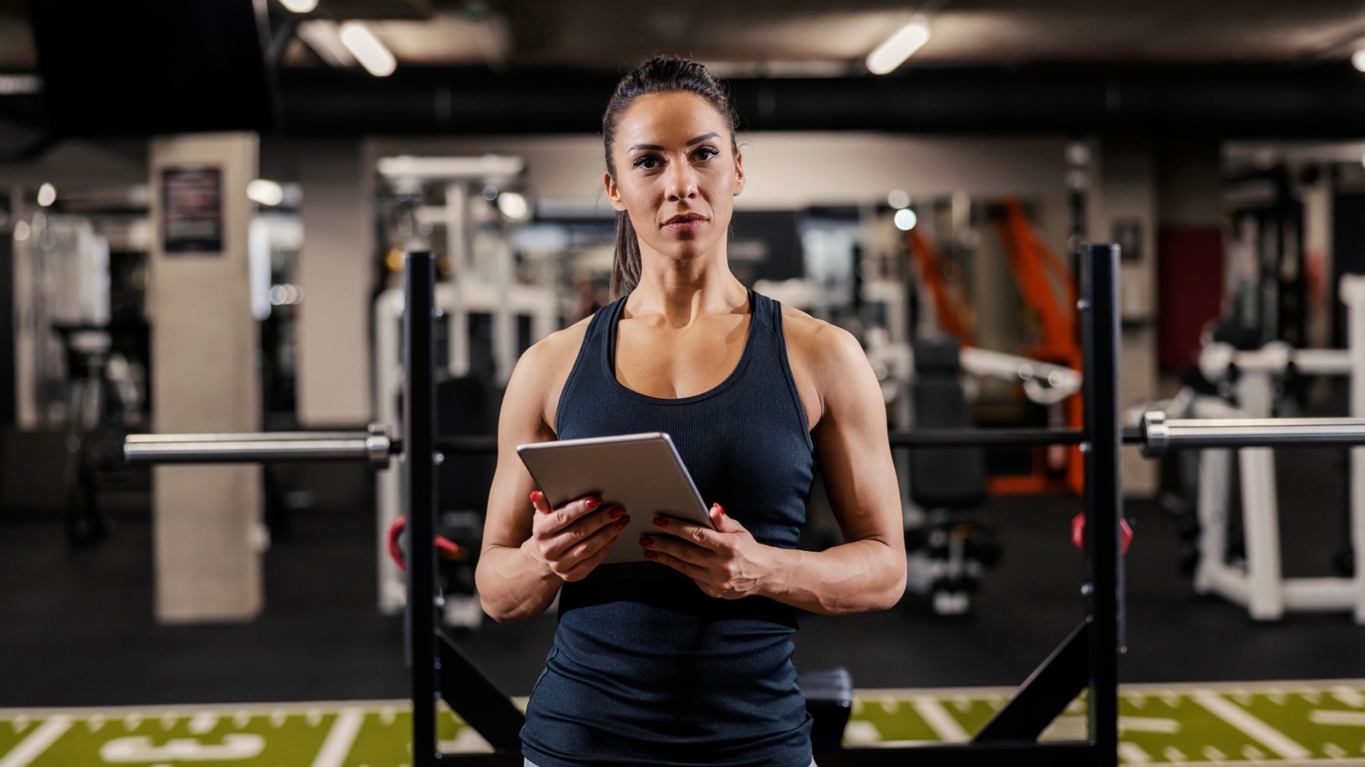 A personal trainer at the gym