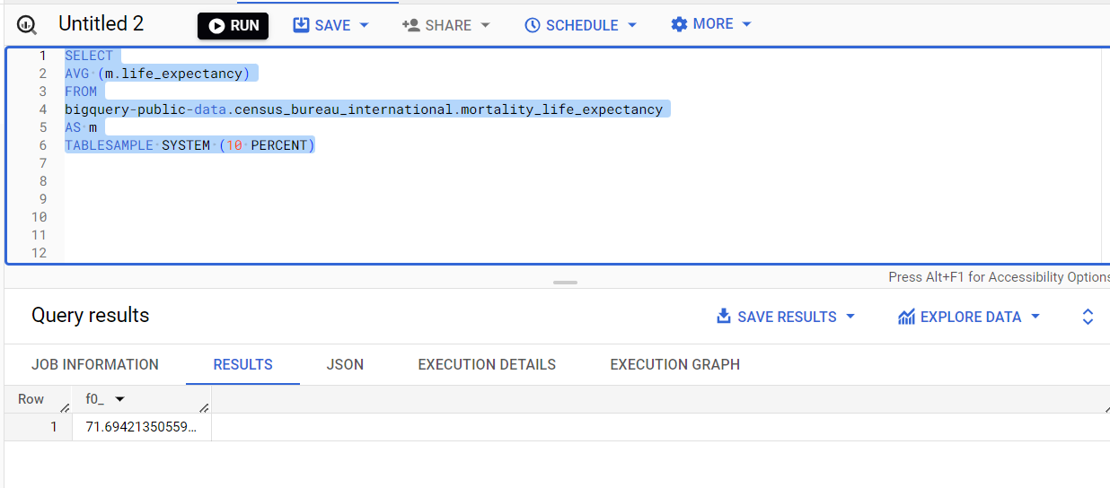 Google BigQuery SQL Syntax