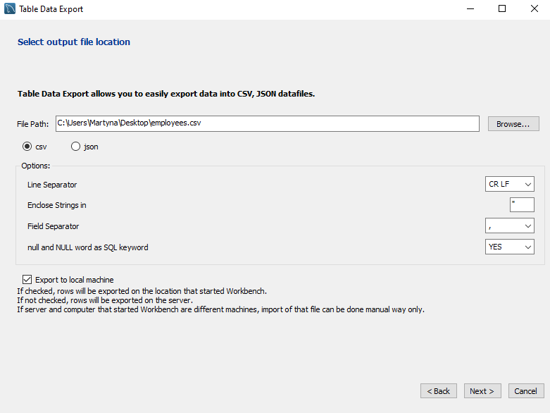 How to Export Data from MySQL into a CSV File