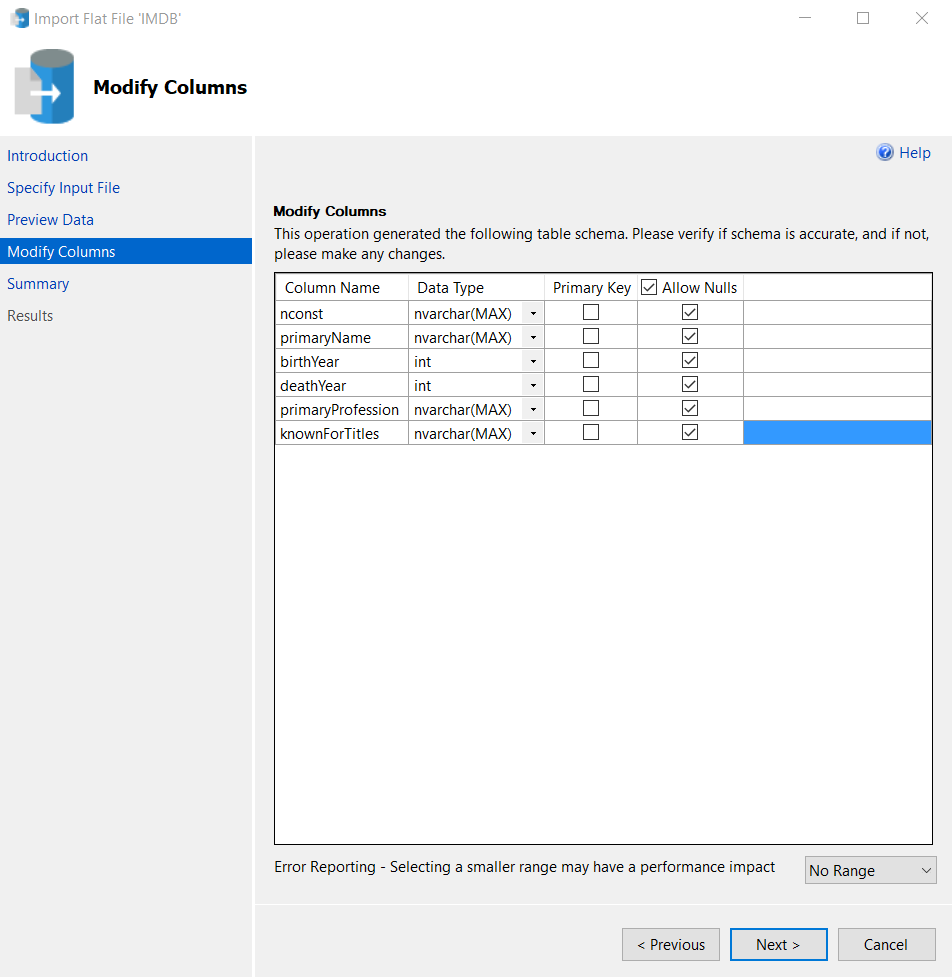 SQL movie database