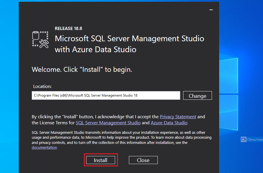 Install Microsoft SQL Server 2019 and SQL Server Management Studio