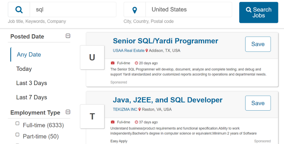 SQL job