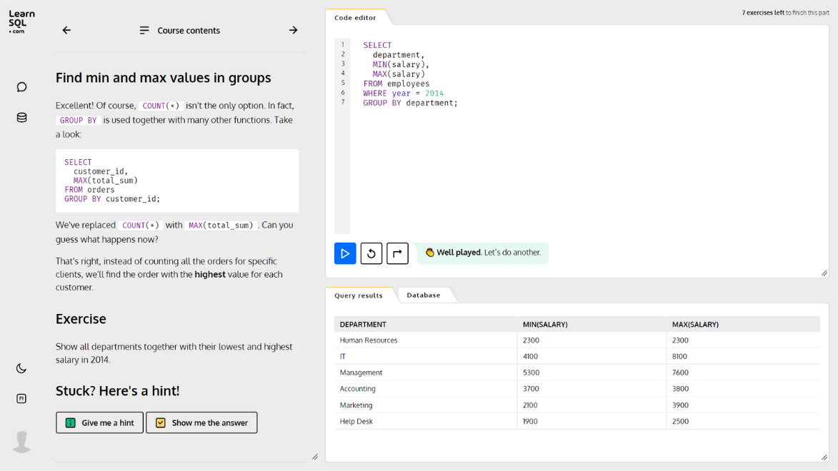 SQL Courses for Software Testers