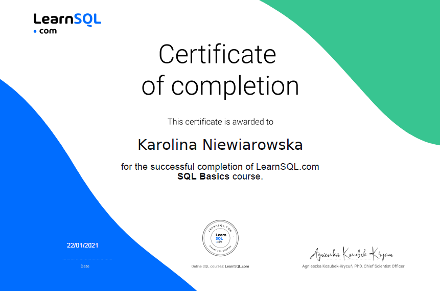 SQL Basics Course