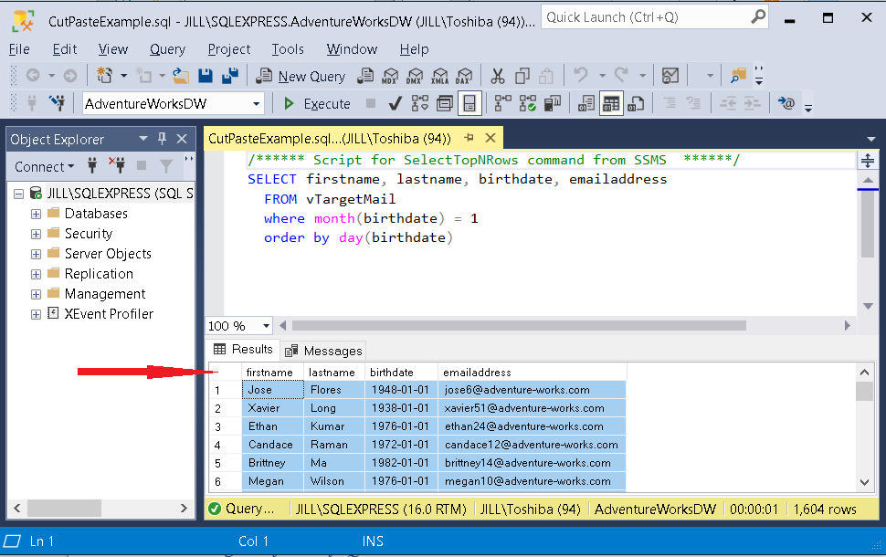 Data Export: From SQL Query to Spreadsheet