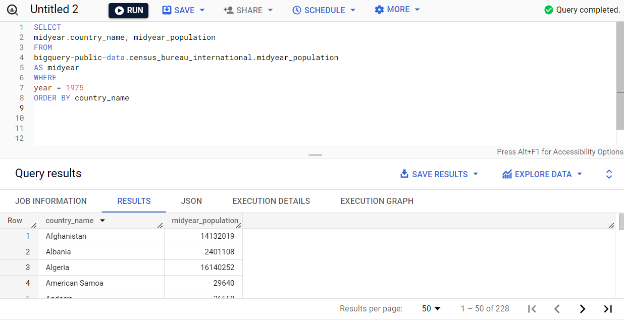 Google BigQuery SQL Syntax