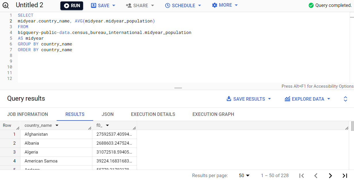 Google BigQuery SQL Syntax