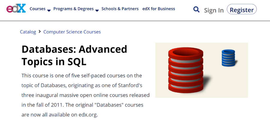 Databases: Advanced Topics in SQL (edX)