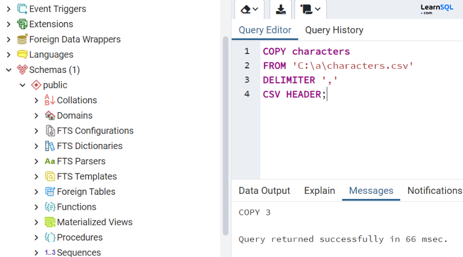 How to Import CSVs to PostgreSQL Using PgAdmin