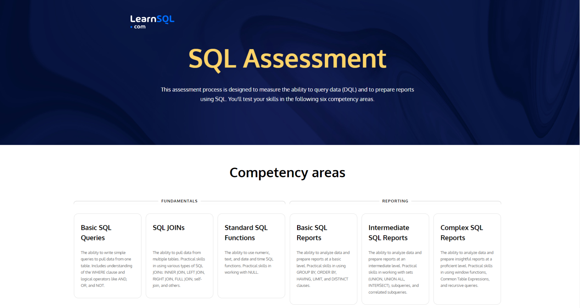 assessment intro page